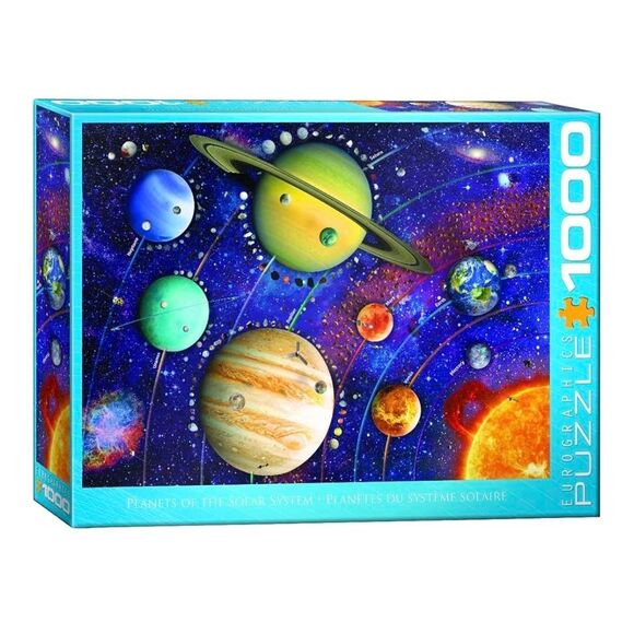 Eurographics Planets of the Solar System 1000 pc Jigsaw Puzzle USED - Picture 1 of 8